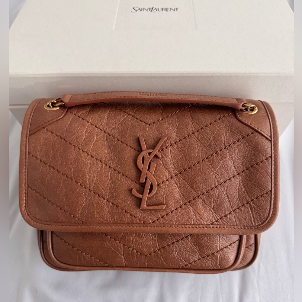 Saint Laurent Niki Vintage Leather Shoulder Bag